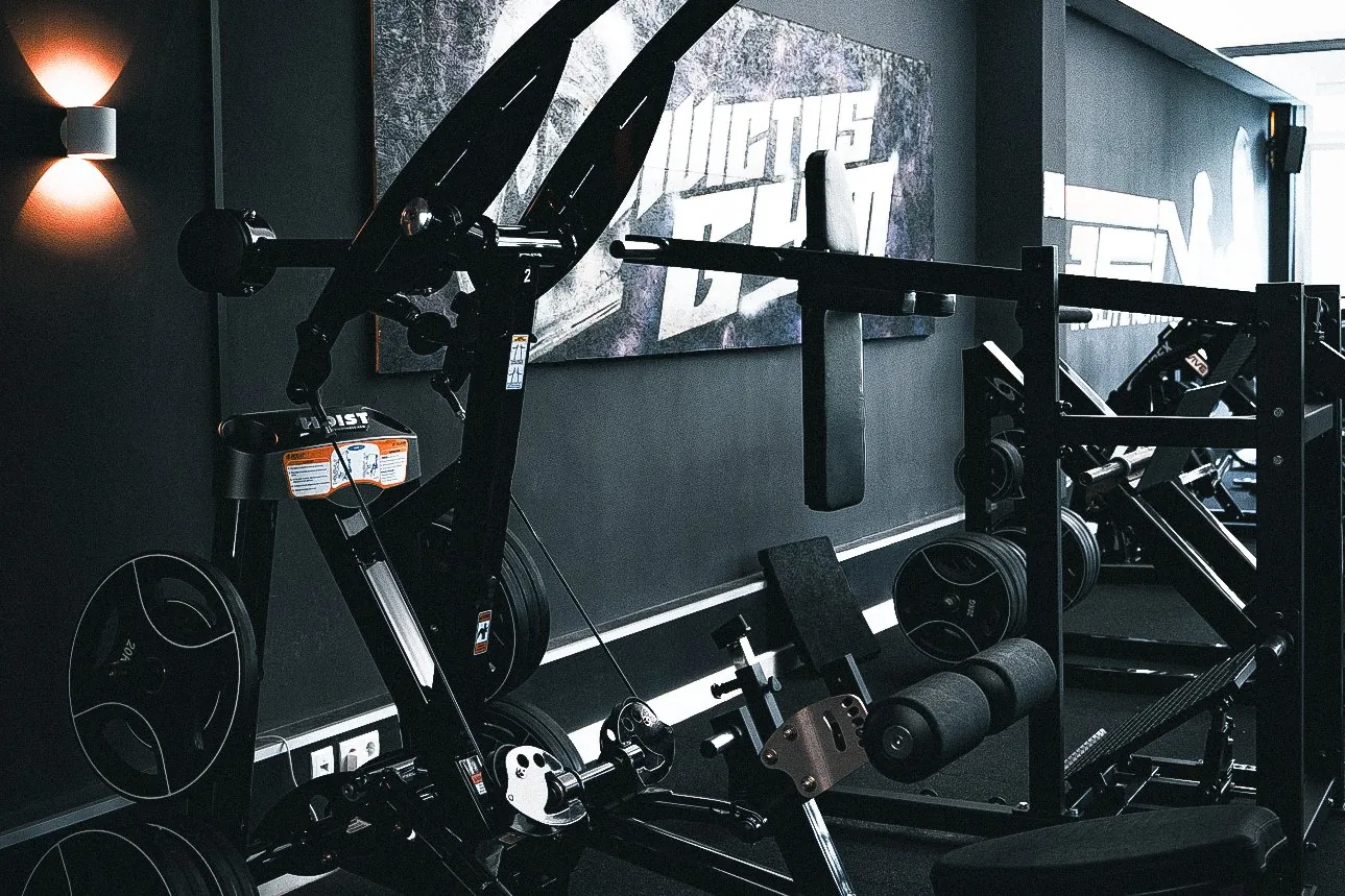 Hoist Gerät vor der Invictus Gym Wandgrafik in Hamburg Bergedorf